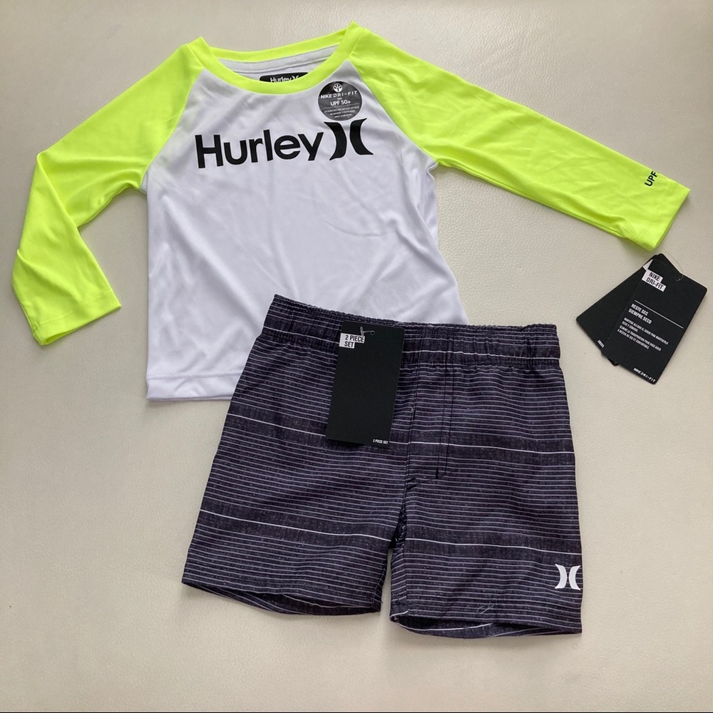 Hurley long sleeve UPF shorts set 2263